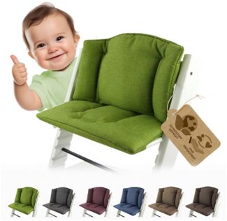 Bambiniwelt Sitzkissen, kompatibel mit Stokke 'Tripp Trapp' Hochstuhl, meliert hellgrün