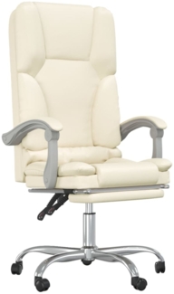 vidaXL Bürostuhl mit Massagefunktion Creme Kunstleder [349680]