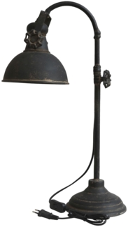 Tischlampe Schreibtischlampe Lampe Eisen Schwarz Factory Chic Antique 71316-24