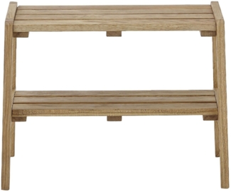 Robas Lund, Sitz-/Garderobenbank BANTRY, Eiche massiv, Natur geölt, A-Form mit Ablage, B/H/T: 60/45/36 cm