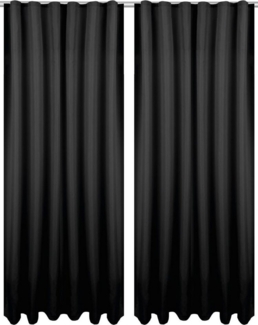 Bestlivings Vorhang, Kräuselband (2 St), blickdicht, Microfaser, Gardinenset "Blickdicht" mit Kräuselband