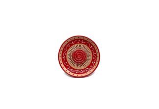 Kaladia Multireibe Reibeteller in rot und hellbraun, Keramik, handbemalte Küchenreibe - Made in Spain