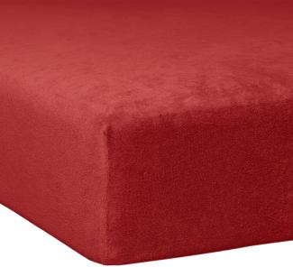 Traumschlaf Flausch Biber Boxspring Matratzen Spannbettlaken, Karmin, 180x200 cm