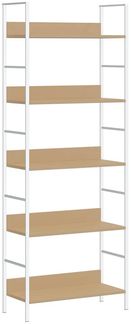 Bücherregal | Büroregal | Standregal 5 Regalböden Eiche 60x27,6x158,5 cm Holzwerkstoff SH368
