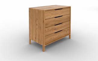 Kommode Swig aus Wildeiche massiv geölt 95x50 cm mit 4 Schubladen