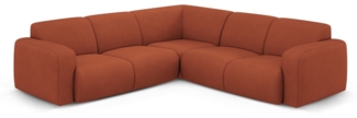 Micadoni Ecksofa Molino 5-Sitzer Chenille Rebel Orange