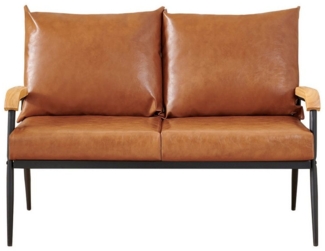 Ofcasa Sofa 2-Sitzer Sofa, gepolsterte Couch mit Armlehnen, 110x61x81cm Kunstleder Sofa