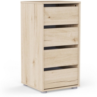 habeig Schubkastenkommode Kommode BLANK weiß Flurschrank Wäscheschrank Schlafzimmer Sideboard
