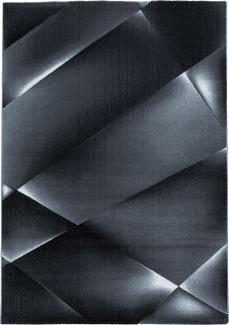 Kurzflor Teppich Clara Läufer - 80x250 cm - Schwarz