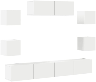 7-tlg. TV-Schrank-Set Weiß Holzwerkstoff [3114518]