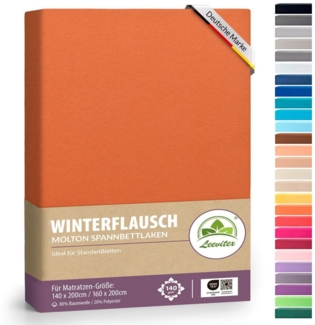 leevitex® Spannbettlaken für kalte Nächte – angenehm weich, passgenau, farbstark & pflegeleicht, Gummizug: Rundum