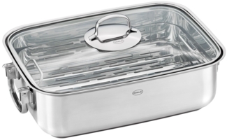 RÖSLE Bratreine Bräter rechteckig mit Deckel 37 x 27 cm