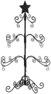 vidaXL Metall-Weihnachtsbaum für Dekorationen Schwarz 90 cm 359606