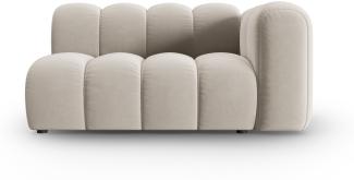 Micadoni Modulares Sofa Lupine 2-Sitzer Rechts Samtstoff Beige