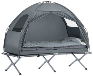 SoBuy Feldbett OGS32 Campingzelt 4in1-Zelt mit Campingliege Schlafsack Luftmatratze