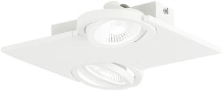 Eglo 39134 LED Luxus Wandleuchte u. Deckenleuchte weiß BREA 2-flammig