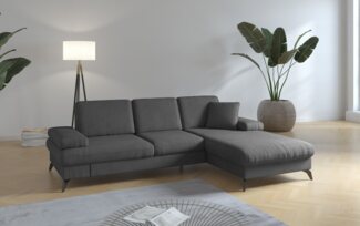 sit&more Ecksofa Morris Jubi L-Form, inklusive XXL-Liegefläche, bzw. Schlaffunktion, Bettfunktion, Armteilverstellung und 1 Zierkissen