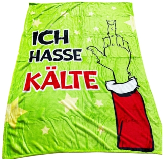 Wohndecke Kuscheldecke flauschig - Sofadecke Anti Weihnachten Fleecedecke, Annastore, Festtags-Muffel, 130 x 160 cm