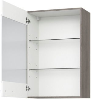 KOCHSTATION Glashängeschrank KS-Trea OG60-90 inklusive zwei Glaseinlegeböden, Breite 60 cm, Höhe 90 cm