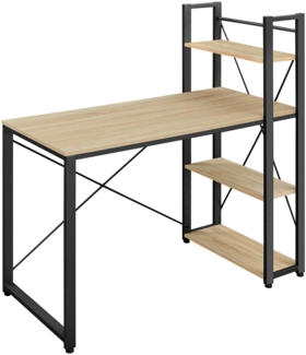 Valora Computertisch - Sonoma-Eiche mit 3 Ablagen, 120 cm