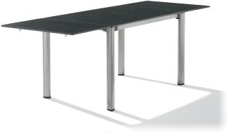 Sieger Exclusiv Exclusiv-Verlängerungstisch mit vivodur® Tischplatte, Aluminium Graphit, 120/170/220 x 74 x 80