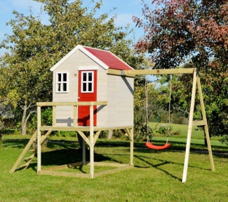 Wendi Toys Holz Stelzenhaus Zebra | mit Schaukel |