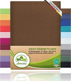 leevitex® Spannbettlaken Spannbettlaken Premium 170g/m², Gummizug: rundum, schwer und dick, 100% Jersey-Baumwolle, auch Boxspringbett geeignet