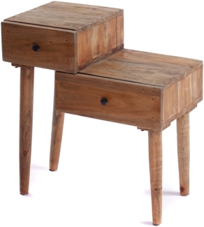 Sideboard Level Mahagoni Massivholz, 2 Schubladen naturfarben