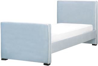 Bett mit Lattenrost TEENIE 90 x 200 cm Samtstoff Hellblau