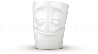 Schmunzel Henkelbecher vergnügt in weiß 350ml