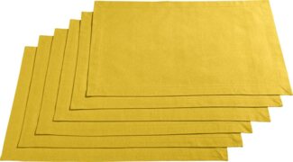 REDBEST Platzset Tischset "Seattle" 6er-Pack, Baumwolle Uni