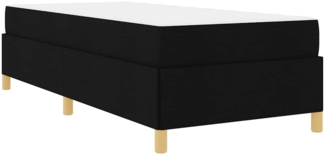 vidaXL Boxspringbett Schwarz und Weiß und Schwarz 100 x 200 cm Stoff 3398915