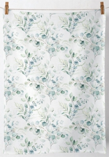 Ambiente® Geschirrtuch Eucalyptus all over, (2-tlg, 2-teilig), Geschirrtücher ca. 50x70 cm Baumwolle