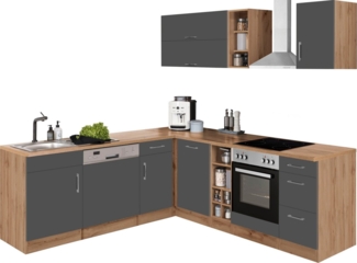 KOCHSTATION Winkelküche KS-Colmar, ohne E-Geräte, Stellbreite 210/240 cm