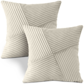 Amilian Dekokissen mit Füllung und Kissenbezug - 2er Set - Zierkissen, Sofakissen, Kissen, (2 Stück), 40x40 cm, Kuschelkissen, Kopfkissen mit Kissenfüllung