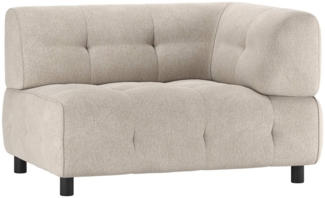 Modulsofa Louis aus Flachgewebe Rechts, Creme