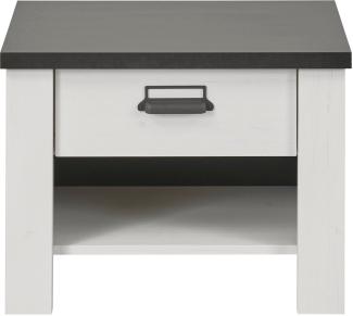 Home affaire Nachtkommode SHERWOOD, mit Apothekergriff aus Metall, Schubkasten "Soft close", Breite 60 cm