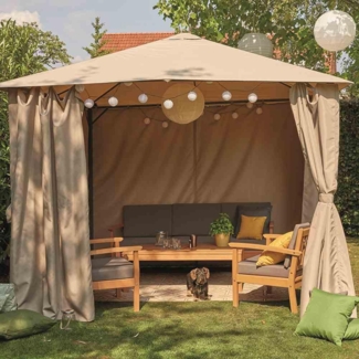 SIENA GARDEN Tavira Lounge 4-teilig teaklook Eukalyptus FSC 100%, inkl. Kissen