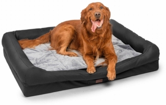 RAIKOU Hundematte Hundebett mit Abnehmbarem Kissen, Schlafplatz Hundesofa Tierbedarf, 100% Polyester, gepolstertes waschbares, mit Hundekissen