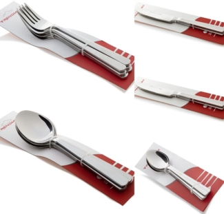 6x Trendmax "Esslöffel" Besteck Menübesteck Edelstahl Silber Gabel Löffel Messer Teelöffel Silber Glänzend