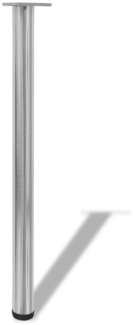 4 höhenverstellbare Tischbeine Nickel gebürstet 870 mm 242146
