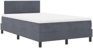 vidaXL Boxspringbett mit Matratze Dunkelgrau 120 x 190 cm Stoff 3339159