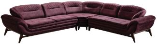 Casa Padrino Luxus Ecksofa Lila / Dunkelbraun 318x293 x H. 85 cm