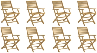 vidaXL Gartenstühle 8 Stk. Klappbar 54,5x61,5x86,5cm Massivholz Akazie 3214227