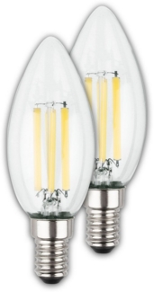 Briloner Leuchten LED-Leuchtmittel Ultraeffizientes Leuchtmittel EEK A, 2er Set, E14, E14, Warmweiß, 2,5W, 525 Lumen, 3000K