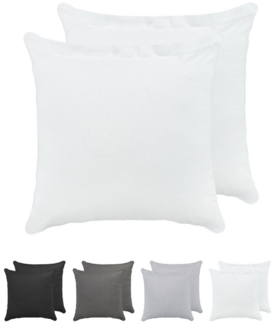 BRB HOME Kissenbezüge Kissenhülle Kopfissenbezug Couchkissen Dekokissen Sofakissen, (2 Stück), 40x40 cm, 100% Baumwolle, 165 g/m², Jersey, weich, Pflegeleicht