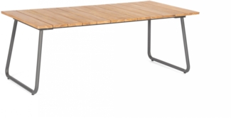 Sonnenpartner Lounge-Tisch Woodland 200x100 cm Aluminium mit Teak Loungetisch