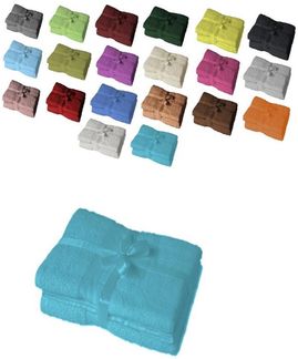 4 x Duschtuch 500 g/m² 70x140 cm Türkis