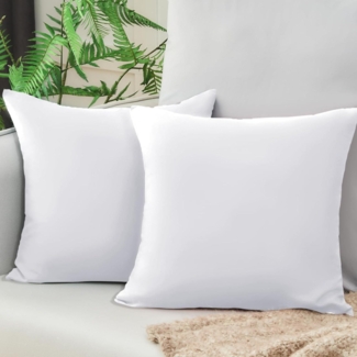 2er Set Mikrofaser Kissenbezug 40x40 Weiß Öko-Zertifikat OEKO-TEX Standard 100