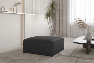 Polsterhocker Designerhocker CELES PREMIUM 105x105 cm in Stoff Scala Anthrazit